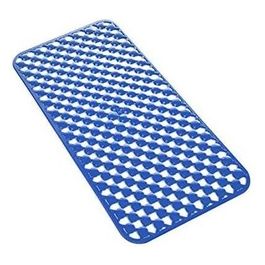 Tappeto Antiscivolo G-Geo Blu Pvc 68x35x0,6 Cm