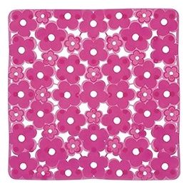 Gedy Tappeto Antiscivolo G-Margherita Rosa Opalino/Fucsia Pvc 0,6x51,5x51,5 Cm