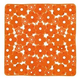 Gedy Tappeto Antiscivolo G-Margherita Arancio Opalino Pvc 0,6x51,5x51,5 Cm