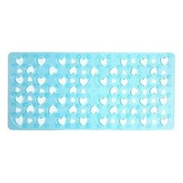 Gedy Tappeto Antiscivolo G-Cuore Azzurro Pvc 71,5x35,5x0,6 Cm