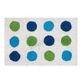 Tappeto In Cotone Bianco/Blue Cotone 1,5x50x80 Cm
