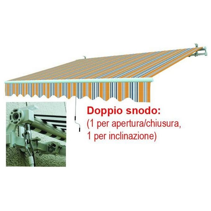 Tende Da Sole a Sbraccio Telo Giallo/Grigio cm.395x250