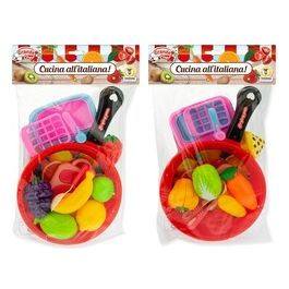 Playset Cucina Grande chef Frutta e Verdura con Padella