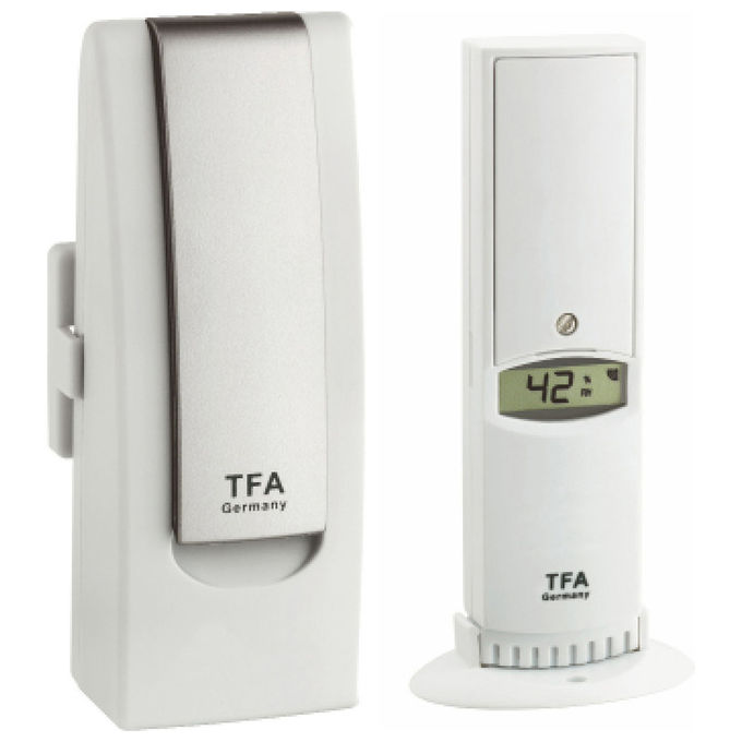 TFA Dostmann 31.4012.02 WeatherHub Set di Avvio Termoigrometro Monitoraggio Temperatura e Umidita' fino a 200 m 868 MHz colore Bianco