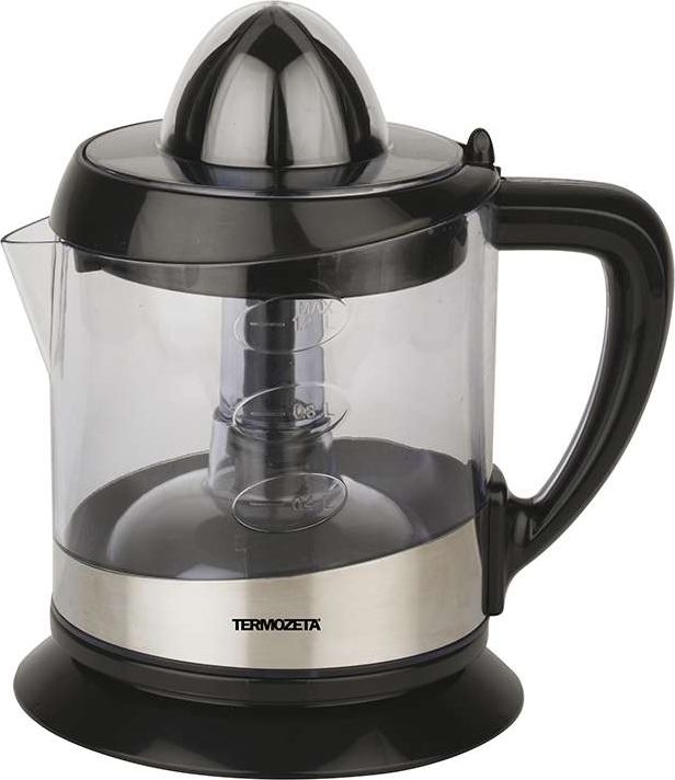 Termozeta 76008B Spremiagrumi 1.2 Litri 40W Caraffa Trasparente Graduata Black/Inox