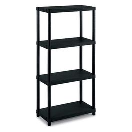 Scaffale a 4 Ripiani Portata 25 kg cad. 60 x 30 x h. 132 cm Plastica alta Resistenza tuv - gs