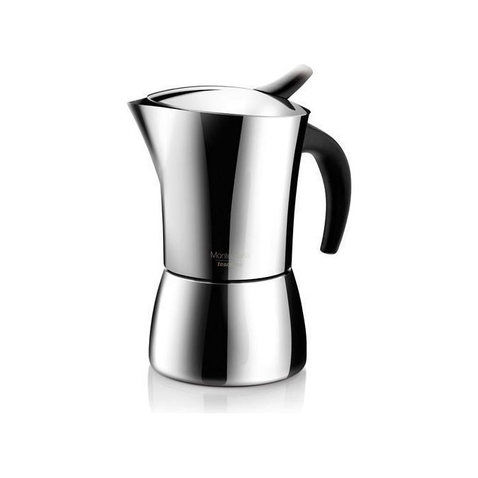 Tescoma Monte Carlo Caffettiera 4 Tazze Acciaio Inossidabile Argento/Nero