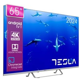 Smart TV 65 Android 11 4K Ultra HD TV con Netflix YouTube HDR10 Bluetooth WiFi Dual-Band HDMI