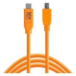 Tether Tools USB-C zu 2.0 Micro- B 5-Pin 4.60mt Arancio