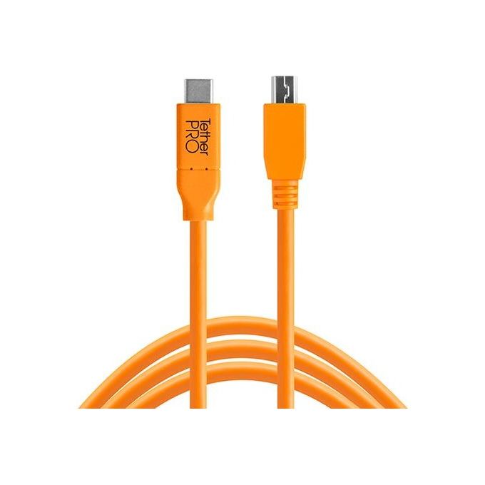 Tether Tools USB-C a 2.0 Mini B 5-Pin 4.60mt Arancio