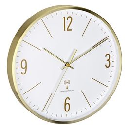 TFA 60.3534.53 Orologio da Parete Radiocomandato Colori Metallici Oro