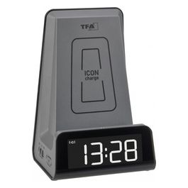 TFA Dostmann 60.2033.10 ICON Charge Sveglia Digitale con Stazione di Ricarica