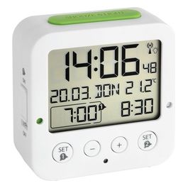 TFA Dostmann 60.2528.02 Bingo Bianco Radio Sveglia con Temperatura