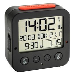 TFA Dostmann 60.2528.01 Bingo Nero Radio Sveglia con Temperatura