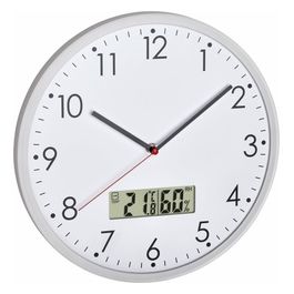 Tfa Dostmann Orologio Analogico da Parete al Quarzo Rotondo  Bianco