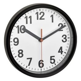 TFA Dostmann Orologio da Parete Analogico Radioncontrollato Nero
