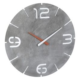 TFA Dostmann Orologio da Parete Analogico Contour Effetto Cemento/Bianco