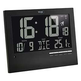 Tfa-Dostmann Orologio a Parete Radiocontrollato Nero