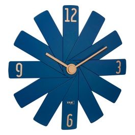 TFA Dostmann Orologio da Parete Analogico Clock in the Box Blu