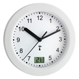 Tfa-Dostmann Orologio Radio da Bagno con Visualizzazione della Temperatura ad Altissima Precisione Fissato con 4 Grandi Ventose