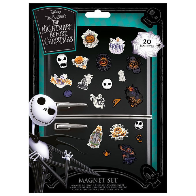 Disney, Set Magneti Frigo L'Incubo Prima di Natale, 20 Pezzi, Gomma, Colorati