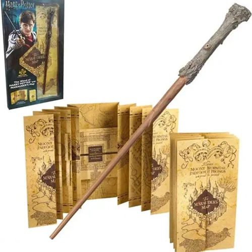 The Noble Collection Bacchetta Harry Potter con The Marauders Map
