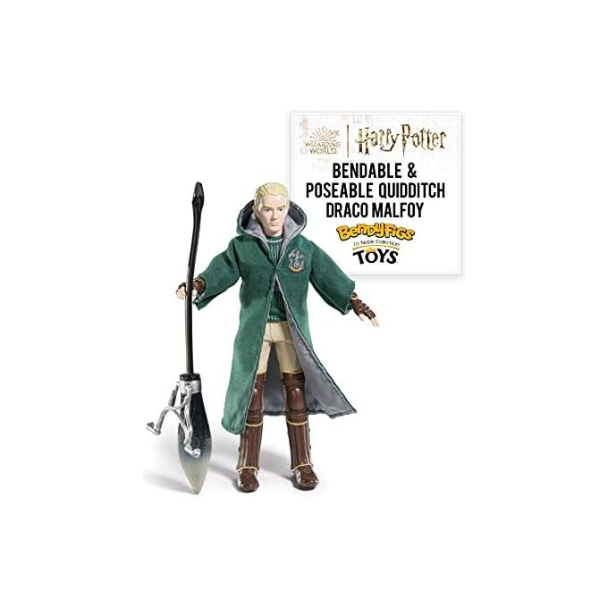 The Noble Collection Bendyfigs Harry Potter Draco Malfoy Quidditch