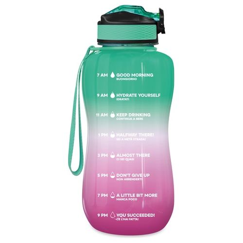 The Steel Bottle Borraccia Motivazionale 2.2 Litri Pink Green