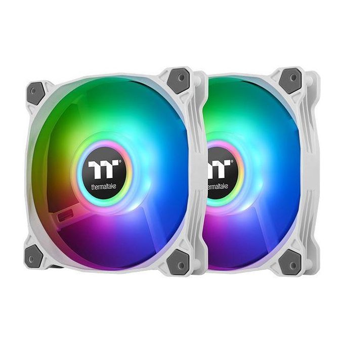 Thermaltake Pure Duo 14 Argb Sync Rator Fan 2 Pack Bianco
