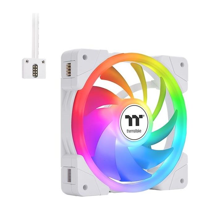 Thermaltake SWAFAN EX12 ARGB Raffreddatore d'Aria 14cm Bianco 3 Pezzi