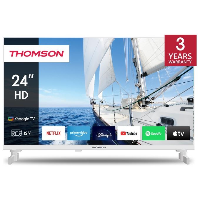 Image of Thomson 24HG2S14CW Smart TV 24 Pollici HD Ready Display LED Sistema Android DVBT2-C-S2 Classe E Wi-Fi colore Bianco