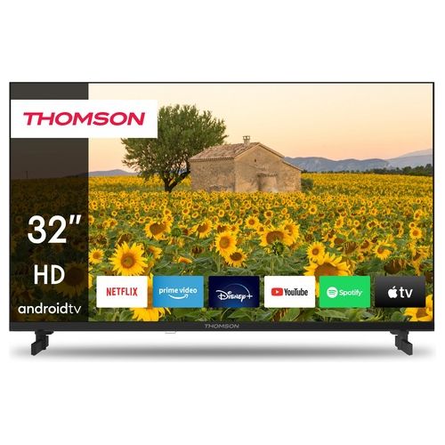 Thomson 32HA2S13 Tv Led 32" Frame Less Smart-Tv Android 11 Dvb-t2/s2 Hd Nero