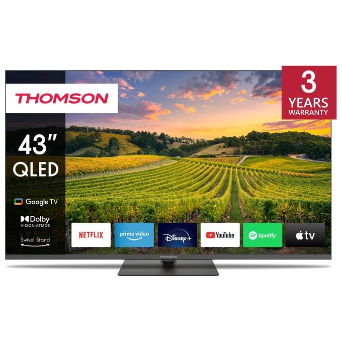 Thomson 43QG5C14 Tv QLed 43'' Smart Google Central Stand