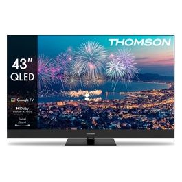 Tv Qled Plus 43 pollici Smart Google Front Speaker nero 43QG6C14 con tecnologia audio avanzata per un'esperienza di visione immersiva