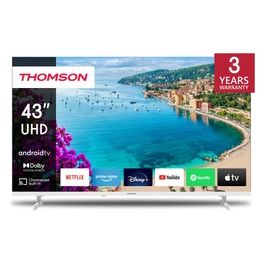 Thomson 43UA5S13W Smart TV 43 Pollici 4K Ultra HD Display LED Sistema Android TV DVBT2/C/S2 Classe F colore Bianco
