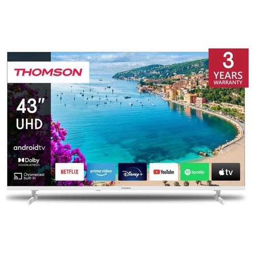 43UA5S13W Smart TV 43 Pollici 4K Ultra HD Display LED Sistema Android TV DVBT2/C/S2 Classe F colore Bianco