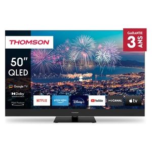 Thomson 50QG6C14, Smart Tv QD-LED 50'', 4K, Dolby Atmos, Google Tv, Controllo Vocale, Riduzione Dinamica Del Rumore, Telecomando Bluetooth Con Pulsanti Retroilluminati-image