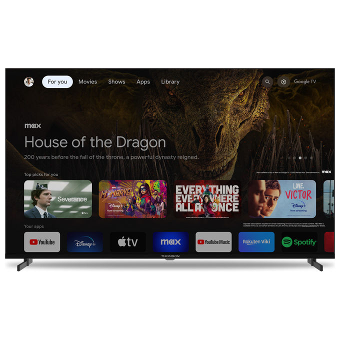 Image of Thomson G63 50UG4S14 Smart TV 50'' 4K Ultra HD Google TV HDR Wi-Fi Bluetooth Nero