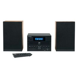 Micro Sound System Bt Radio Fm cd mp3 usb Black Wood Finish Mic123bt