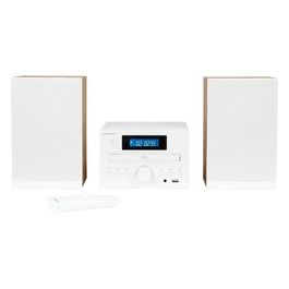Micro Sound System Bt Radio Fm cd mp3 usb Wood Finish White Mic121bt