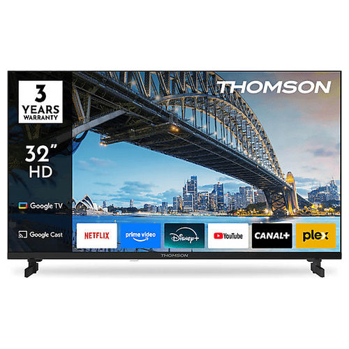 32HG2S15K Smart TV 32" LED HD Google TV DVB-T2 S2 HDR10 Wi-Fi Dual Band Hotel Mode colore Nero