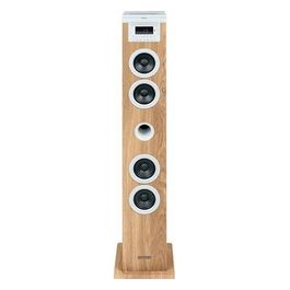 Sound Tower 60w Cd Usb Sd Radio Aux Mando Wood white Ds121cd