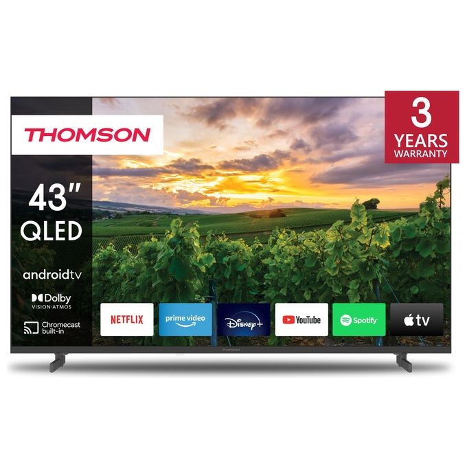 Thomson Tv 43 Pollici Full Hd Smart Android TV WLAN HDR Triple Tuner DVB-C-S2-T2