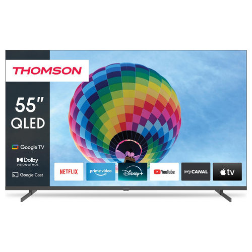 TV QLED 55 Pollici Google TV HDR Classe A+ Smart TV 4K Ultra HD