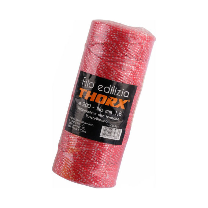 Thorx Filo Edilizia Rosso-Bianco 200mt