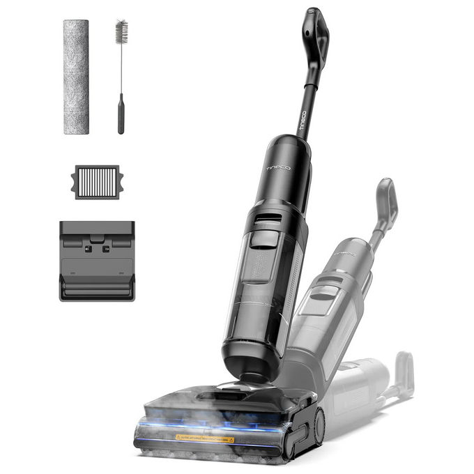 Tineco Floor One S7 Stretch Steam Plus Aspirapolvere Lavapavimenti Nero