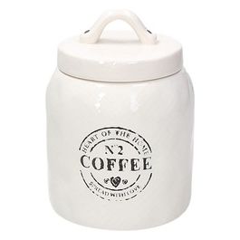 Barattolo De1ban93263 Dolce casa Caffã¨ con Coperchio Bianco