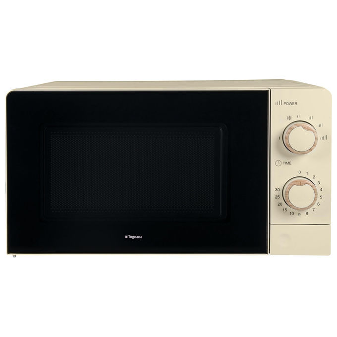 Forno elettrico TOGNANA Microonde IRIDEA 20L con grill Champagne, capacità 20 l, potenza microonde max 1100 W, Funzione grill, Potenza 900 5 livelli di potenza, Beige
