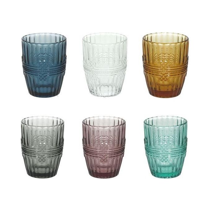Tognana M099 Confezione 6 Bicchieri Ionico 280cc Colori Assortiti