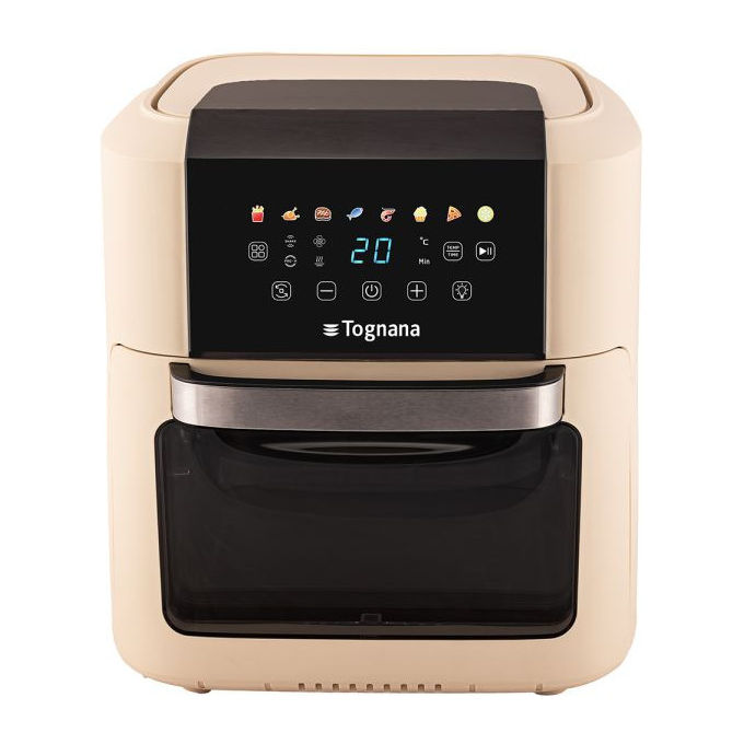 Friggitrice ad aria TOGNANA IRIDEA, 11 L, 2000W, 8 programmi preimpostati, funzione preriscaldamento ed essicatore, Champagne